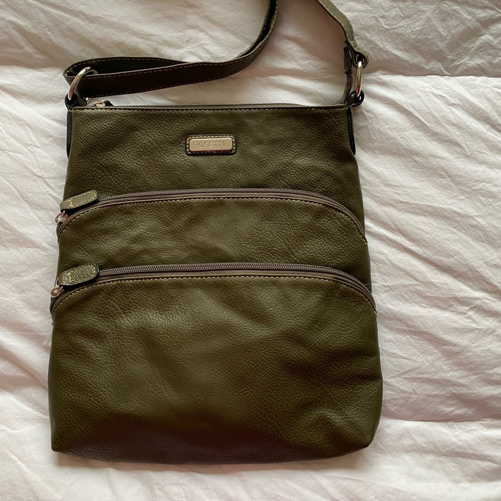 Rossetti Cross Shoulder greenish brown Bag. Excellent condition.